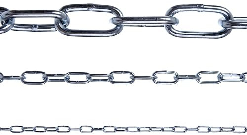 Constrabo® | Edelstahlkette langgliedrig DIN 763 | 1 m Ø 2 mm | Edelstahl 316 (V4A) | Rostfreie Edel-Stahlkette Meterware Rundgliederkette Absperrkette Sicherheitskette Rundstahlkette Hundekette