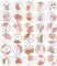 Cucoller 30er Set Kühlschrankmagnete, Magnete für Magnettafel, Whiteboard Magnete, Dekorative Magnete für Kühlschrank, Whiteboard, Pinnwand, Küche,Tafeln, Büro - Kinder und Erwachsene Geschenk, Rosa