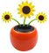 Anulely Figurines solaires dansantes, fleurs dansantes, fleurs solaires vacillantes, décoration de tableau de bord, pot de fleurs solaire pour voiture, bureau