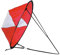 Kajakzubehör Kajak Windsegel, Faltbare Gegenwind Paddle Board Kajak Segel aufblasbare Segel Kajak Windsegel Popup Downwind Segel Kit für aufblasbare Boote Kanus rot