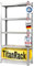 KARAT Étagère pour charges lourdes pour garage. cave. atelier. étagère enfichable. à large largeur. étagère de rangement. étagère d'angle. étagère à pneus. étagère grillagée. galvanisée. 150 x 75 x 30