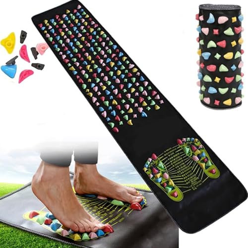 Tapis de massage des pieds, tapis de réflexologie, tapis d'acupression des pieds, tapis d'acupression des pieds, tapis de massage relaxant (70 x 35 cm)