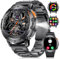LIGE Military Smart Watch for Men with Bluetooth Call,1.43 AMOLED with LED Flashlight/530mAh,100+ Sports Mode Tactical Fitness Tracker/Heart Rate Sleep Health Monitor/IP68 Waterproof for Android iOS