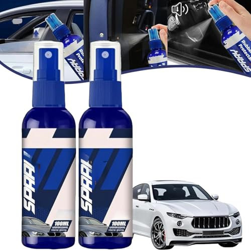 Car Rubber Seal Protectant, Windowtrack Lubricant, Lubricates Windows and Eliminates Noises, Rubber Seal Protectant, Rubber Seal Conditioner, Automotive Protectant Spray for Doors Windows (200ML)