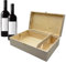 PALUPLUS Scatola Porta Bottiglie di Vino in Legno, Misura 35x19x10,5 cm, Cassetta proteggi bottiglia con Coperchio e chiusura di sicurezza, Idea regalo per feste, eventi -1771C (2 Bottiglie)