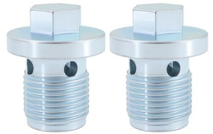 Briny River 2 Stück M18x1,5 Motorölwanne Ölwanne Stahl Ablassschraube Bolzen 55196505 55588255 652950 Kompatibel mit Alfa Romeo Kompatibel mit FIAT