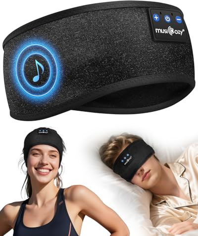 MUSICOZY Sleep Headphones, Comfortable Headband Headphones for Side Sleepers - Bluetooth 5.4 Wireless Headphone with Ultra Thin Speakers for Sleeping,Sport,Travel,Relaxtion