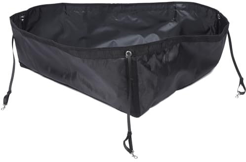 JOINPAYA Schwarzer Heutasche für Pferde und Ziegen aus 1000d Nylon mit Netzboden Leicht zu Reinigen und Aufzuhängen für Stall und Weide