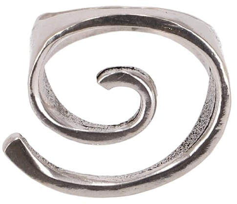 GURU SHOP Messing Modeschmuck Ring, Spirale, Unisex, eleganter Stil | Dynamisches Design, markante Spiralform, glänzendes Messing, vielseitig tragbar, hochwertiger Modeschmuck.