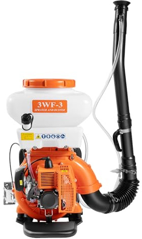 Pulverizador de gasolina de dos tiempos 3WF-3, unidad de pulverización de jardín con motor de 41,5 cc y depósito de 14 litros, pulverizador de alta presión ajustable con alcance de 12 m, adecuado para