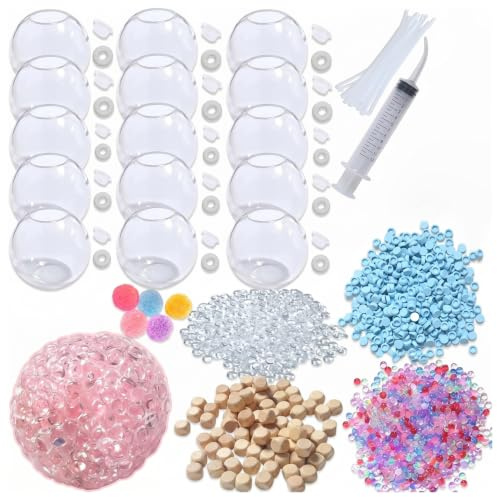 Yeaxxsqy DIY Stressball-Herstellungsset, 15-teiliges Stressball-Haut-Set mit Luftpumpe und Expander-Werkzeug für Erwachsene und Kinder, Quetschbälle