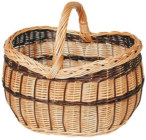 Panier bouju en osier filet bord natté
