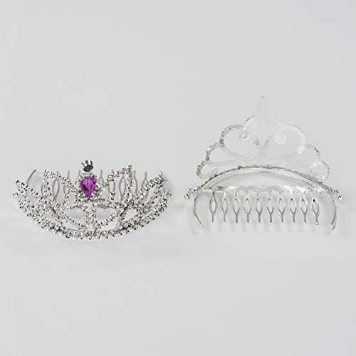 cama24com Prinzessinen Krone Tiara Diadem Mitgebsel 12 Stück mit Palandi® Sticker