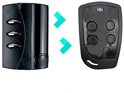 PUJOL VARIO 4U Compatible PUJOL VARIO BLACK Frecuencia 433MHz Nuevo Mando Garaje Negro 4 Botones Más Resistente Y Robusto