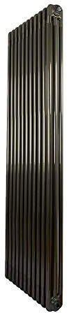 Korona Bare Metal Lacquered Vertical 3 Column Radiator - 429mm (w) x 1800mm (h)