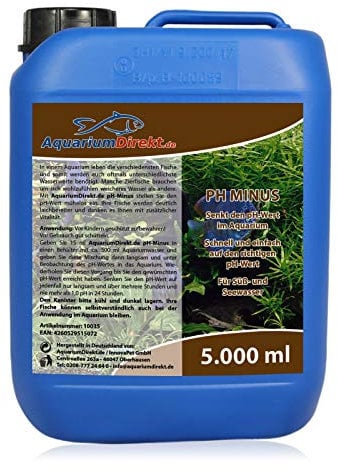 AquariumDirekt pH-Minus (Für weicheres Wasser - Senkt den pH-Wert im Aquarium - Laich, laichen - Vitalität Ihrer Zierfische - Ideal für Süß- und Seewasser), Größe:5 L