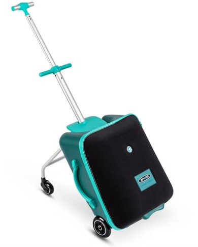 Micro | Luggage Eazy | Trottinette-Valise | Combinaison Valise & Porteur Enfant | Bagage Cabine | +18mois | Vert Sapin