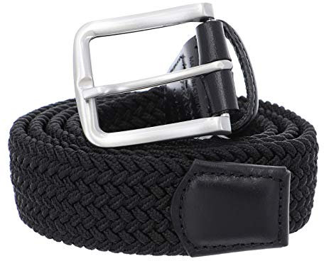 Vanzetti Stretch-Bandgürtel Gürtel Herren 35 mm schwarz Jeansgürtel (110)