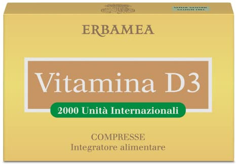 Erbamea Integratore Alimentare Vitamina D3, 90 Compresse