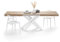MOBILI FIVER, Mesa Extensible Emma 160(240) x90 cm, Color encina con Patas Cruzadas Blancas, para 6-10 Personas, Mesa Extensible de Comedor, Mesa Cocina, Salon, Made In Italy