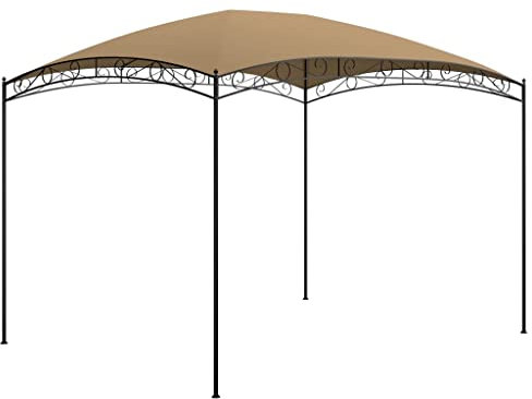 vidaXL Pavillon Gartenzelt Partyzelt Sonnenschutz Festzelt Pergola Überdachung Gartenpavillon Bierzelt Terrasse 3x4x2,65m Taupe 180g/m²