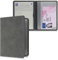 kwmobile Custodia Pelle Nabuk per Libretto Circolazione Auto - Cover Portalibretto con Scomparti per Tessere Patente - Foderina Porta Documenti grigio scuro