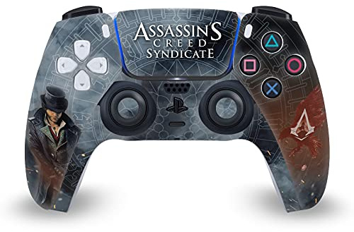 Head Case Designs Offizielle Zugelassen Assassin's Creed Jacob Frye Syndikat Grafiken Vinyl Frontplatte Haut Gaming Aufkleber Abziehbild kompatibel mit Sony PlayStation 5 PS5 DualSense Controller