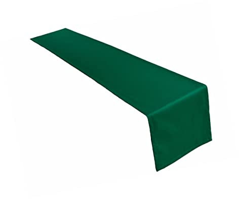 Lemos Home Hochwertiger Tischläufer Tischwäsche aus 100% Baumwolle Kollektion Konzept, Farbe & Größe wählbar (Tischläufer - 40x250cm, Tannengrün)