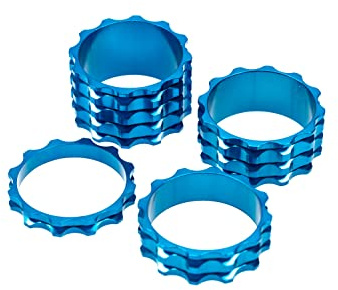 Alu A-Head Spacer Set Vorbau 4-teilig 1 1/8 Zoll Distanz Ringe 5/10/15/20 mm Blau