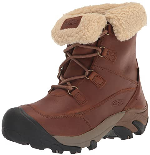 KEEN Damen Betty Boot Short Waterproof Insulated Stiefeletten, Brown/Shitake, 37.5 EU