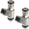 Motoforti 2 Stück Auto Kraftstoffeinspritzer Einspritzdüse Zapfpistole Einspritzventil Adapter Einspritzdüse Einspritzdüsen Einspritzer Ersatz IWP162 Silber Ton