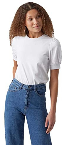 Vero Moda Damen Vmkerry 2/4 O-Neck Top VMA Noos Shirt, Bright White, L EU