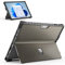 MoKo Custodia Protettiva Compatibile con Microsoft Surface PRO 7 Plus 2021/ Pro7/6/5/4/LTE,Cover di Guscio Posteriore Rigido in PC con Telaio Flessibile in TPU, Kickstand Accessibile, Nero Traslucido