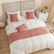 Chemin de lit rose motif losange écharpe de lit en velours décor doux serviette couvre-lit protection couvre-lit pour hôtel chambre mariage 45 x 180 cm