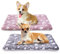 MICOOYO 2 materassi per cani e gatti, in pile, lavabile, per cani di piccola taglia, gatti, cuccioli (stella, 69 x 52 cm)