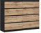 3E 3xE living.com Komodenschrank mit 8 Schubladen Farbe: Schwarz & Wotan Eiche, A: 120 x 101 x 39 cm, Schubladenkommode,Sideboard