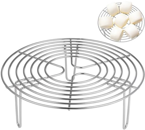 Cabilock Vaporera Microondas Rejillas De Enfriamiento Redondas para Y Hornear Rejilla De Vapor De Inoxidable Rejilla De Enfriamiento De Circular para Freidora De Aire Soportes Microondas