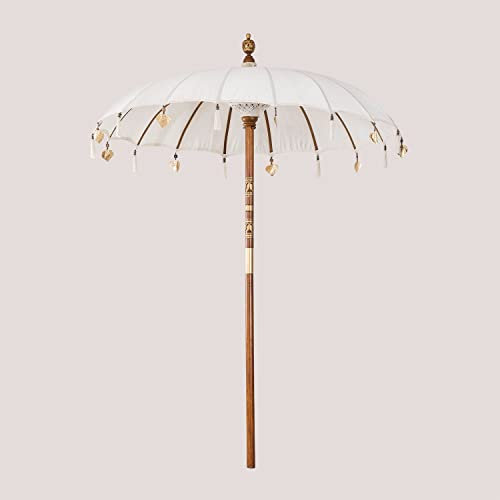 SKLUM Sonnenschirm aus Stoff und Holz (Ø186 cm) Manavai