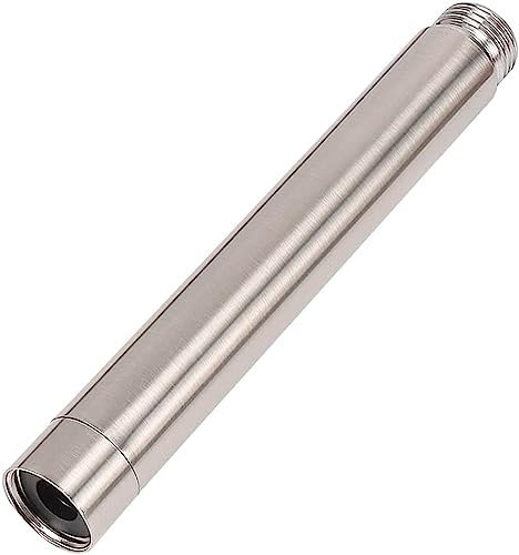 Rallonge de pommeau de douche G1/2 - Nickel brossé - 10 cm - En acier inoxydable - Pour pommeau de douche, douche de salle de bain (10 cm, nickel brossé)
