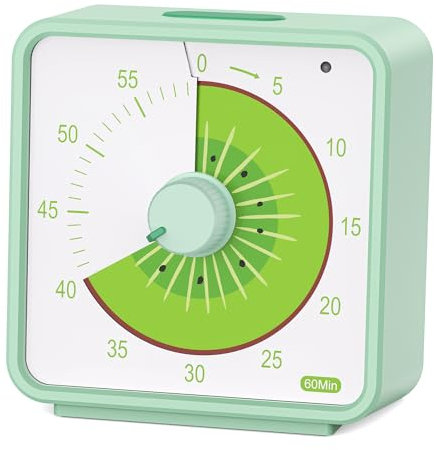 Conchstar Visueller Timer für Kinder - Countdown Timer für Klassenzimmer & Schreibtisch - Time Manager Tool mit Fruchtmuster (Kunststoff)
