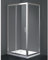 Box Doccia 70x170 Apertura Frontale Scorrevole a Due Cristalli Con Un Lato Fisso Quadro e Rettangolare In Cristallo Temperato trasparente