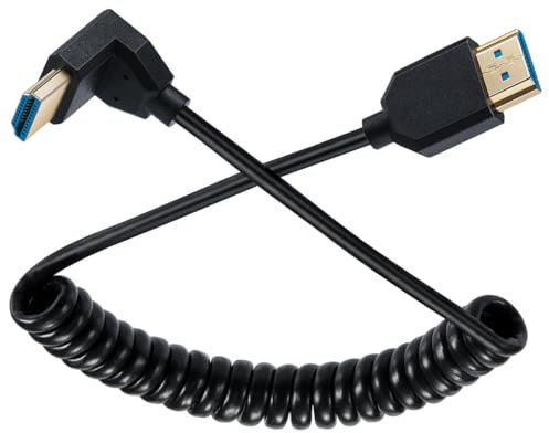 Cavo HDMI versione 2.1 8K, cavo di prolunga HDMI Ultra HD maschio a maschio, angolo di 90 gradi verso il basso HDMI 48 Gbps, supporta 8K a 60 Hz 4 K a 120 Hz, eARC HDR10 per Dolby Version PS4 PS5
