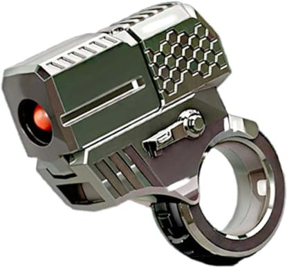Launcher Model Ring One-Click Eject Dekompression Fidget Ring mit 20 Soft Bullets (Schwarz)