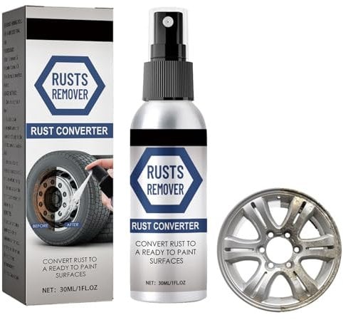Spray per Rimuovere la Ruggine,Convertitore Ruggine,Rust Instant Remover Spray,Eliminare Ruggine da Metallo,Antiruggine Multiuso,Spray antiruggine,Antiruggine per Ferro,Togli Ruggine per Metalli/Auto
