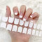 Semi Cured Gel Nails Strips 22 Stickers Nail Wraps Soft Self-Adhesive Gel Nail Stickers Salon-Quality Gel Nail Strips For Nails Manicure Nail Wraps UV/LED Lamp Required (99-French Clear)