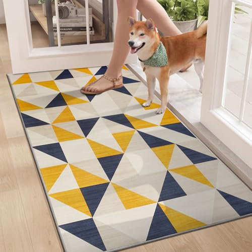 BedLooms Door Mat Indoor & Outdoor 40x60 cm – Non Slip Heavy Duty muddy mats for dogs UK – Stylish & Printed Welcome Front Doormat – Dirt Trapper Kitchen Floor Mat Inside Outside Doormats, Brio
