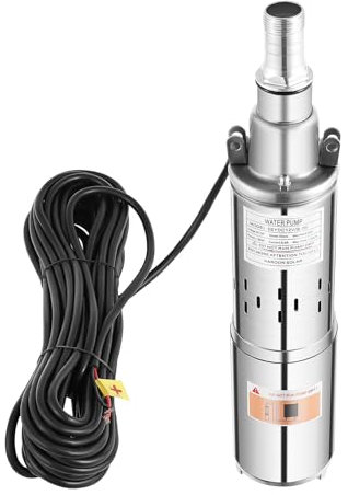 Submersible Well Pump, DC 12V 180W Well Pump Submersible 1.2m³/h 20m Solar Deep Well Pump, Deep Well Pump Solar Powered Deep Well Water Pump for Deep Well and Farm Water Supply Pump