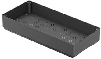 Glorlliant Ausziehbarer Schrank-Organizer, ausziehbare Schublade für Küchenschrank, 38,5 cm Tiefe x 18 cm Breite x 5,3 cm Höhe), ausziehbare Schublade, kein Bohren und Nageln erforderlich (schwarz), 1