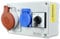 RoadEu - Distribuidor de corriente con interruptor principal 0-1 - CEE 16A y 1x Schuko - Toma de pared combinada IP44. Ideal para talleres, cobertizos o jardines.