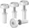 4 piezas de herrajes para puerta de armario plegable con rueda guía superior para puerta de acordeón, puerta de granero, juego A